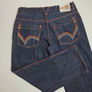 Five Jungle & Co. Jeans Orange Stitching Colorful Accents Size 38